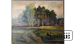 Живопись, Сосновый бор, Владимир Свиклис, 1989 год, 50.5x61cm CSA1067