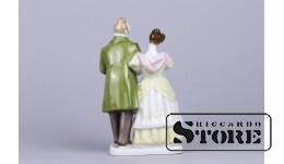 Статуэтка, Маниловы , Ленинградский фарфоровый завод , 50-е годы , 16 см