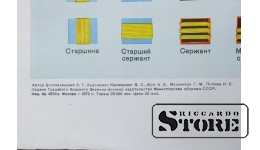 Плакат "Форма одежды и знаки различия старшин" 1972 г. 92х61 см CSP106
