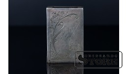 Серебряных футляр для коробка спичек, 875 проба, 28 г ,  Латвия