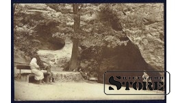 Vintage postcard of the RSFSR Sigulda Entrance to the Gutman cave