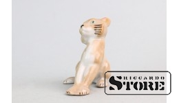 Фигурка рысь, фарфор, Рига, Рижский фарфоровый завод, 50е годы