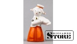 Статуэтка, Девочка со скрипкой , Рига, Рижская фарфоровая фабрика, 8.2 см