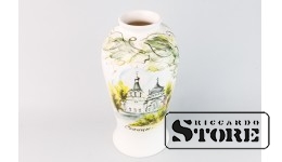 Ваза с изображением города "Сланцы", фарфор, СССР, середина 20го века