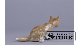 Статуэтка, Лисенок, фарфор, Рига , Рижская фарфоровая фабрика, 60-е годы ,5 см