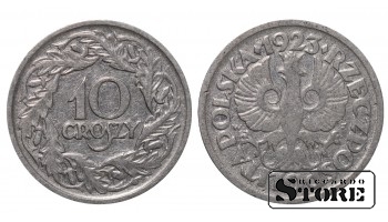 Польша, 10 гроши, 1923 год, никель