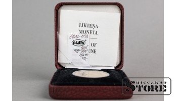 Монета, Монета судьбы, Латвия, 1 лат, серебро 925 проба