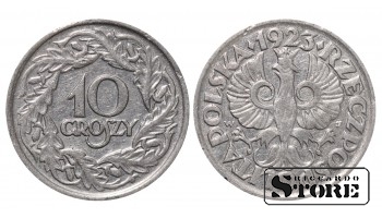 Польша, 10 гроши, 1923 год, никель