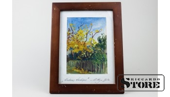 Живопись, Осень в Вецани. Лиллия Бите , 14,5 x 10 см