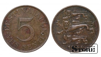 Эстония, 5 сентов, 1931. год, бронза