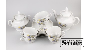 Сервиз чайный Виктория, фарфор, Рига, Рижский фарфоровый завод, автор формы Левон Агаджанян, 90-е годы, первый сорт CSA383