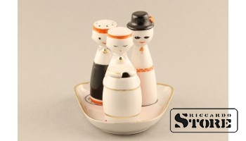 Фарфор , Набор для специй , Рига, Рижская фарфоровая фабрика, 9 см