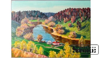 Живопись, Долина осенней реки, 35x48.5cm CSA1055