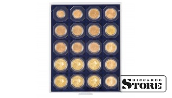 MARINE numismatic box with 20 square compartments for 50x50 mm coin frames