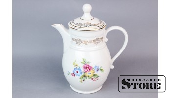 Кофейник из сервиза Таута, фарфор, Рига, Рижская фарфоро-фаянсовая фабрика, автор Екаб Бине