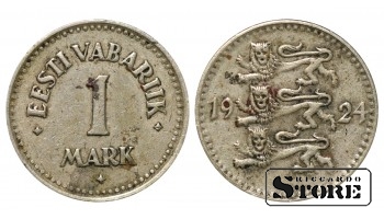 Эстония, 1 марка, 1924. год, Никелевая бронза