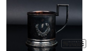 СЕРЕБРЯНЫЙ ПОДСТАКАННИК 97 г 875 проба , Латвия