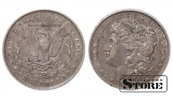 1886. gada ASV monēta, Sudrabs, Reti 1 dolāru KM# 110 #USA2542