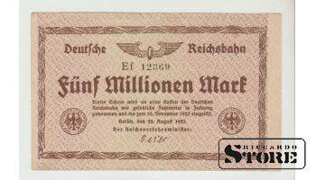 5 Million Marks Germany 1923 XF