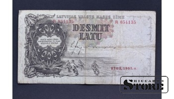 BANKNOTE , LATVIA, 10 LATI 1937 GADS - R 054135