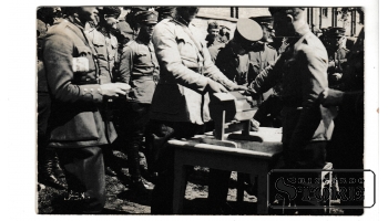 Старинная открытка "Латвийские солдаты" CSA349