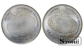 1999 Beatrix Netherlands Coin Silver Coinage Rare 10 gulden KM# 228 #NL3290