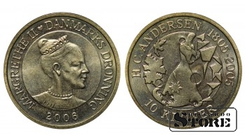 Дания, 10 крон, 2006, Сказка - Снежная королева, алюминиевая бронза