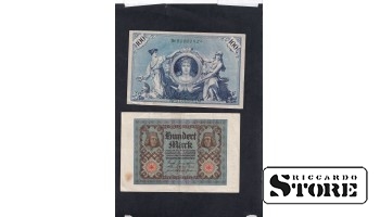 Germany 100 Mark 1908, 1920 set of 2 banknotes