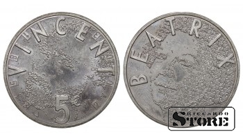 1914 Beatrix Netherlands Coin Silver Coinage Rare 5 euro KM# 245 #NL3281
