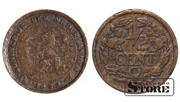 Нидерланды, ½ цента, 1922, бронза