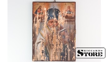 Икона Святого Николая-чудотворца, дерево