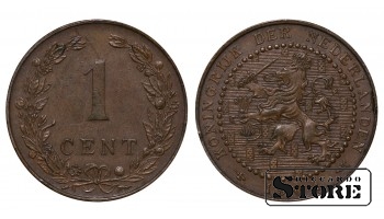 Нидерланды, 1 цент, 1902, бронза
