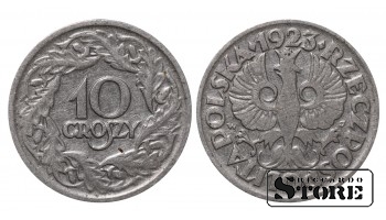 Польша, 10 гроши, 1923 год, никель
