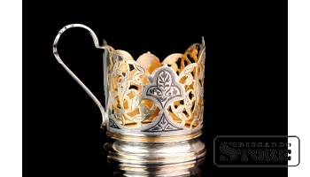 Подстаканник, серебро, 875 проба, СССР