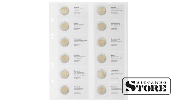 Иллюстрированные листы системы Multi Collect для размещения монет номиналом 2 евро: Испания 2013 – Финляндия 2013