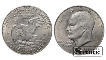 1972 USA Coin Copper-Nickel Coinage Rare 1 dollar KM# 203 #USA2518