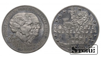 Нидерланды, 2½ ЭКЮ, 1994, 85 лет со дня рождения Королевы-матери, Медно-никелевый сплав