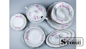 Сервиз столовый "Волна", фарфор, Рига, Рижский фарфоровый завод, 70-е годы, первый сорт CSA509