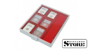 Collectible box in STANDART modification with 3 compartments and option to divide into smaller cells sized 65x280x29 mm