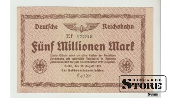 Saksamaa, 5 miljonit märki, 1923. aasta, XF