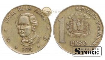 Доминикана , 1 песо 2000 год