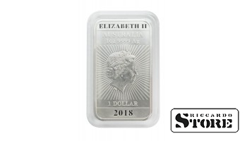 Rectangular coin capsules with an inner size of 27 x 47 mm, pack of 10 pcs. For example, for placing 1 oz Australian (silver) coins