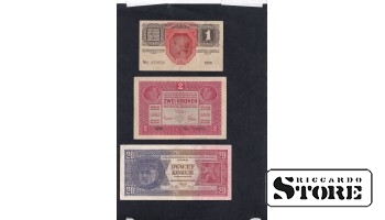 set of 3 banknotes 1298, 1208, 1926