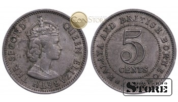 Малайя и Британское Борнео, 5 центов 1958 год