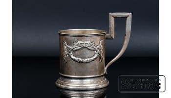 СЕРЕБРЯНЫЙ ПОДСТАКАННИК проба 875, 91.22 г, Латвия