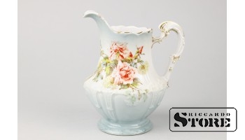Кувшин, фарфор, Рига, Мастерская J.Jakšs un Ko, форма немецкая, 1879-1914 год , 12 cm , CSA407