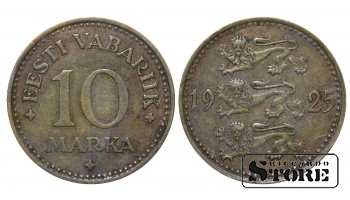 Эстония, 10 марок, 1925. год, Никелевая бронза