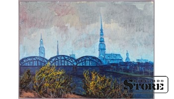Живопись, Вид на Ригу с Закюсалы, 35x48.5cm CSA1049