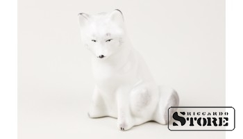 Статуэтка, Полярная Лиса , фарфор, Рига , Рижская фарфоровая фабрика, 50-е годы , 6.5 см.