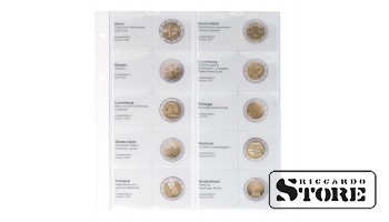 Illustreeritud karat-leht 2-euroste mälestusmüntide kronoloogiliseks paigutamiseks: Itaalia 2006 – Saksamaa 2008.